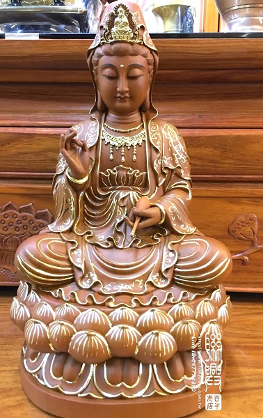 坐蓮觀音描金 1