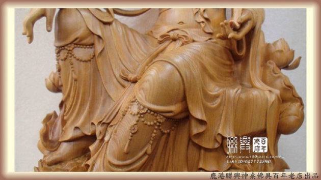 2.2尺檜木自在如意觀音 4