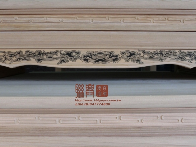 客製檜木大師落款墨畫箱型原木 3