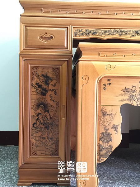 客製檜木大師落款墨畫箱型透明漆 4