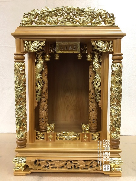 8寸8用雙柱龕描金 1