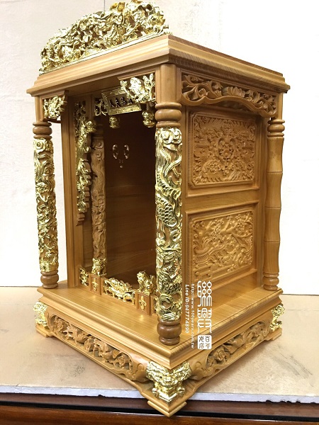 8寸8用雙柱龕描金 2