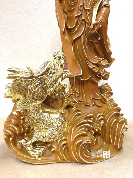 站龍如意觀音描金 3