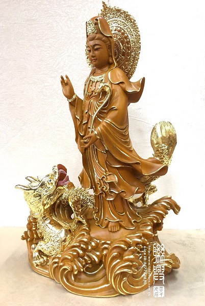 站龍如意觀音描金 4