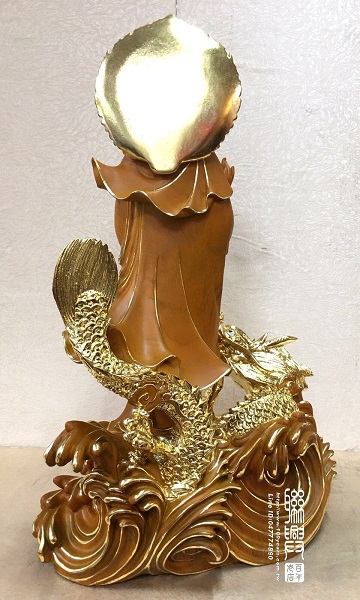 站龍如意觀音描金 6