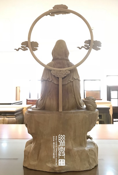 2.2尺金絲楠木祥雲正體觀音 7