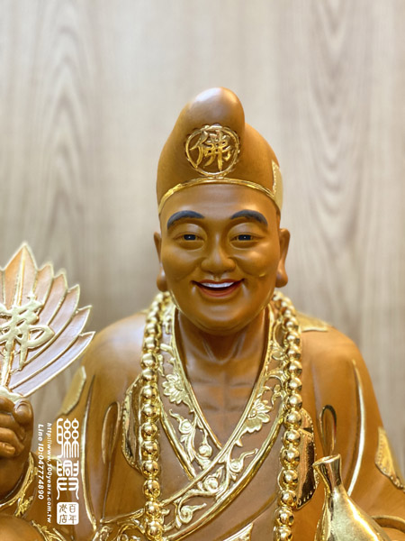 客製尺六樟木濟公禪師踏龍踩甕 2