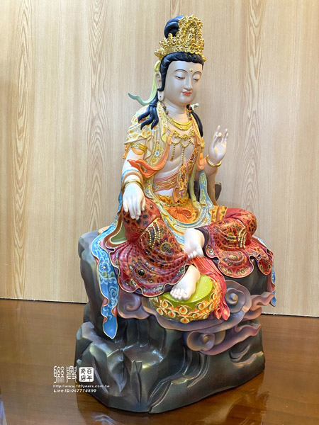 2.2尺金絲楠木極彩悠然觀自在觀音 6