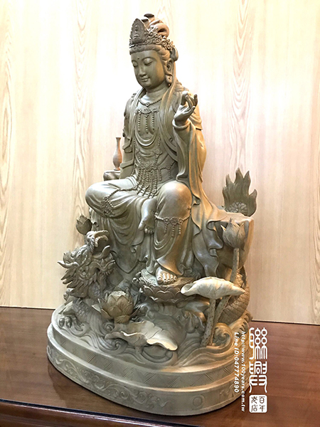 2.2尺金絲楠木龍觀音 4
