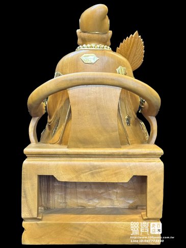 客製尺六樟木描金濟公坐龍椅 5