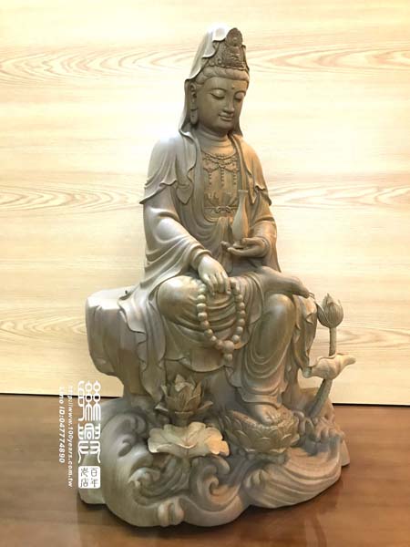 頂級金絲楠木尺六執株觀音 3