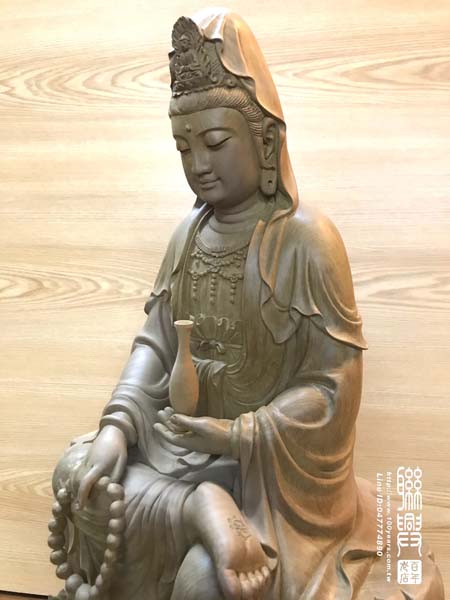頂級金絲楠木尺六執株觀音 4