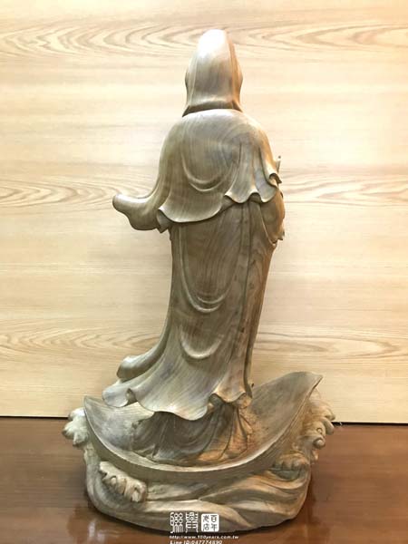 頂級金絲楠木尺六送子觀音 7