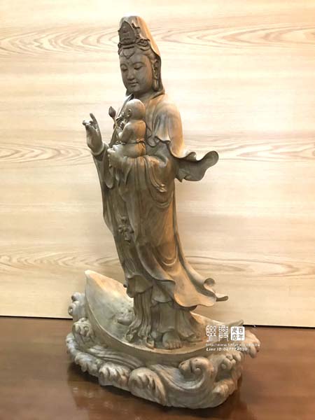 頂級金絲楠木尺六送子觀音 3