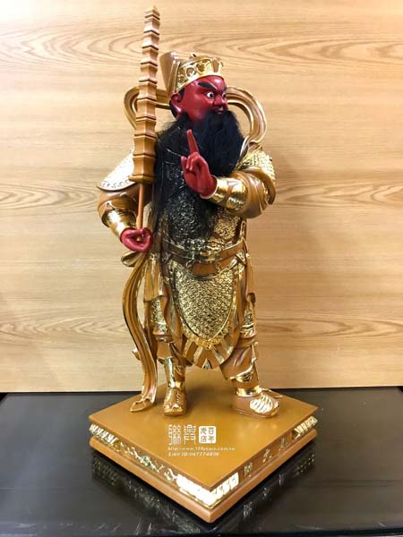 客製尺六肖楠描金康元帥 5