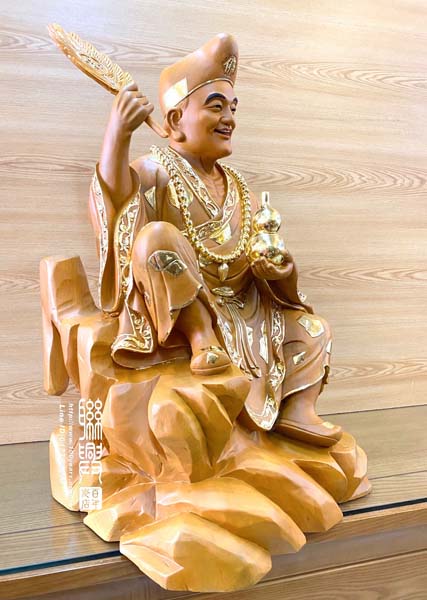 客製樟木描金濟公禪師 5