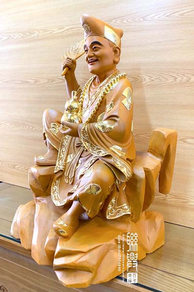 客製樟木描金濟公禪師 3