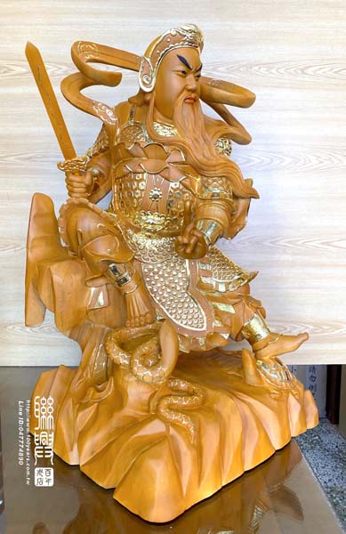 客製樟木描金玄天上帝 5