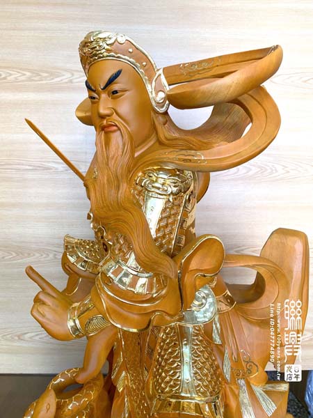 客製樟木描金玄天上帝 4