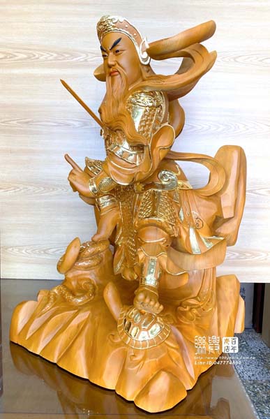 客製樟木描金玄天上帝 3