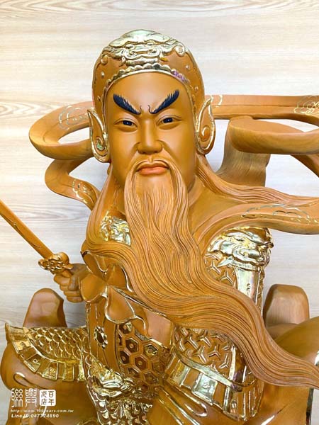 客製樟木描金玄天上帝 2