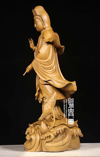 客製3.6尺柚木立觀音 8