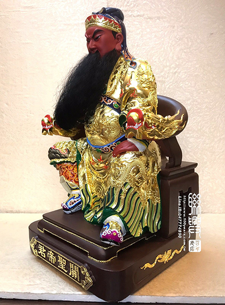 台製漆線安金彩繪關聖帝君 4