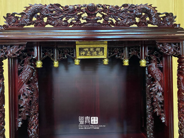 客製土地公土地婆特殊尺寸檜木神龕 2