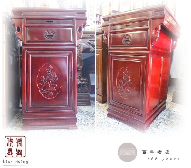 檀木單張小箱型桌 2