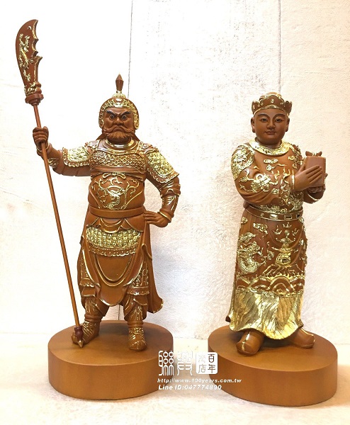 客製周倉將軍描金