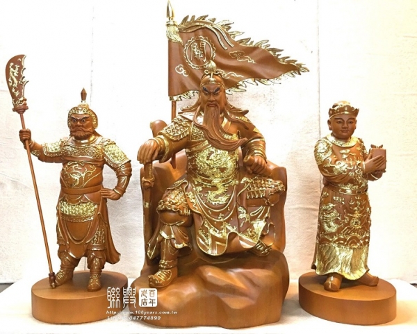 客製關平將軍描金